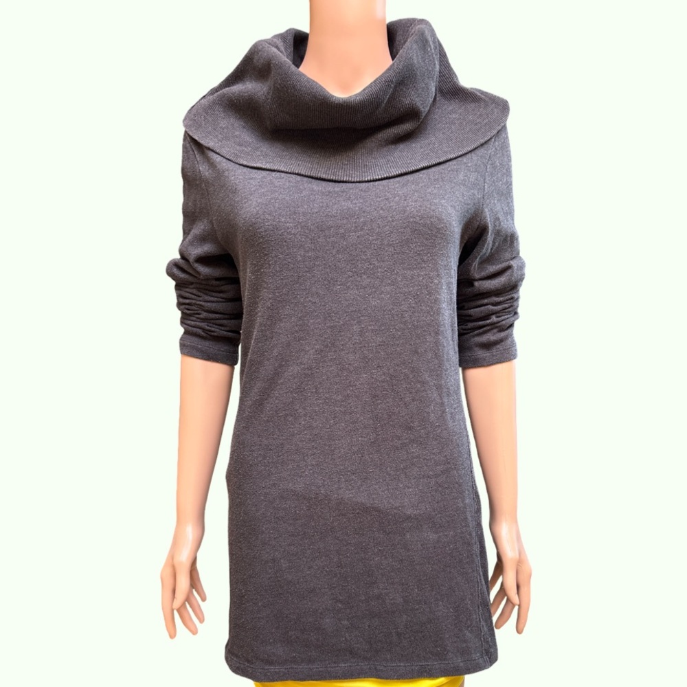 Converse Gray Cowl Neck Sweater with Relaxed Fit Large